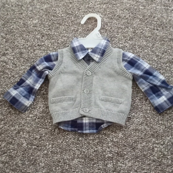 Cherokee 2 pc. Shirt + Vest. NB.   NWOT - Picture 2 of 4